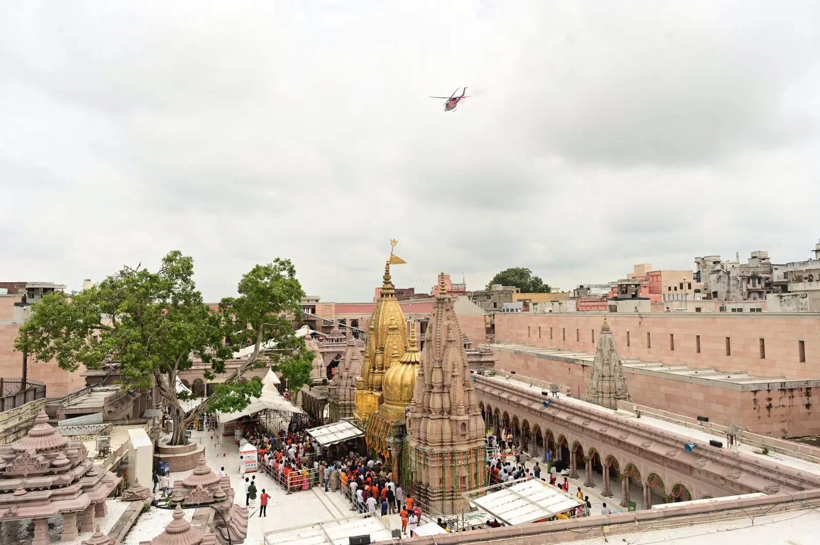 The golden spire of Kashi Vishwanath Temple